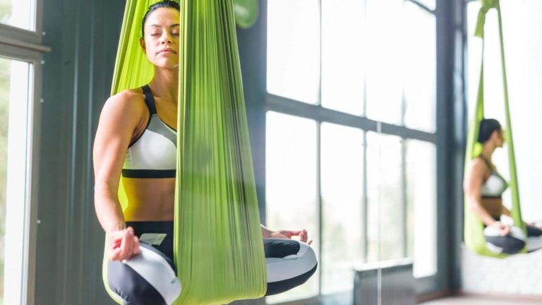 yoga-in-hammocks